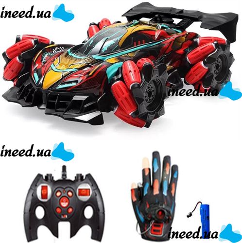 Spray Racer Car 21003 Stunt Car with Remote Control and Glove, Radio-controlled Car with Steam Generator and hand-operated sound effects