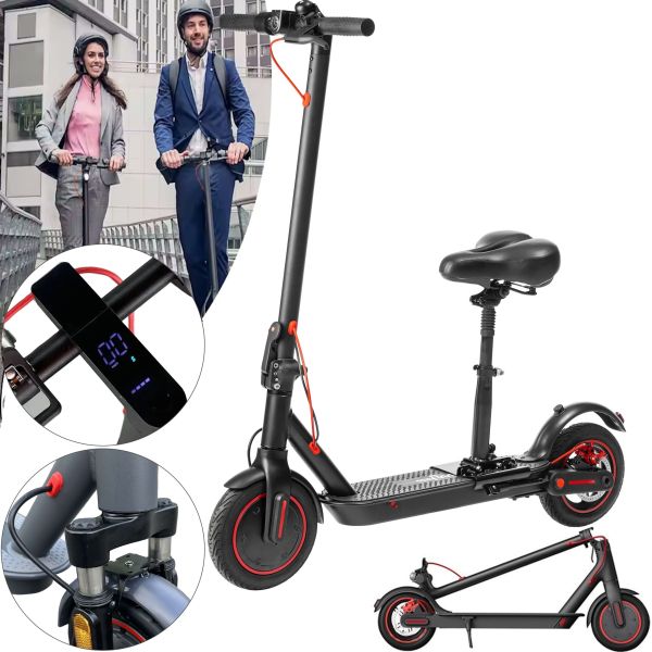 Складной электросамокат Xiaomi Mi Electric Scooter M365 500W с сидением до 30 км, Электрический самокат XM-02 с двойными ароматизаторами до 140 кг