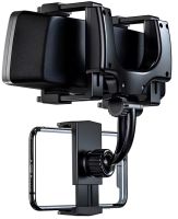 Автомобильный держатель для телефона Hoco CA70 Pilot крепление до 6.5" автодержатель смартфона на зеркало заднего вида с поворотом в машину Черный