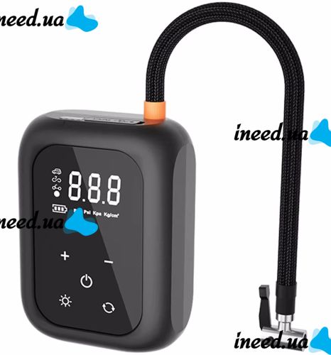 Акумуляторний Автомобільний компресор Насос Inflator Pump VX-309 для підкачки шин, бездротовий повітряний автокомпресор з екраном CZK-4234