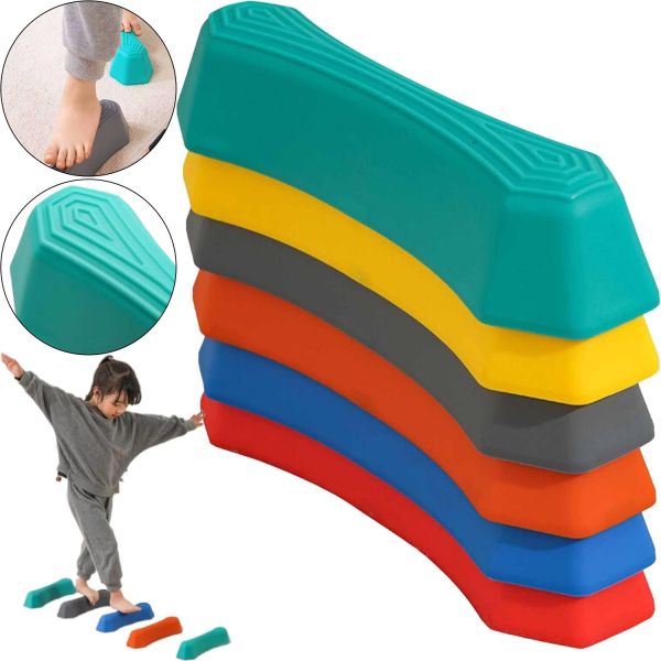 Балансировочная дорожка Stepping Stones Children Balance 6 штук для развития моторики и чувства равновесия, 6 мостов шагового баланса для детей