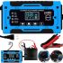Jinnuoyi Pulse Repair Charger 12V 10A Car Pulse Charger with LED Display for charging 10Ah-200Ah car batteries