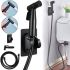Ручной набор для биде Handheld Bidet Sprayer Set AA6-14 Черный смеситель лейка со шлангом и кронштейном из нержавеющей стали для гигиенического душа