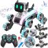 Трюкова собака робот Champions Stunt Robot Dog восьмиколісний щеня зі звуковими і світловими ефектами на радіокеруванні пультом і жестами USB