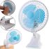 Atlafa AT-F2506 Table Mini Clip-on Fan 2 modes of operation, WX707 Air Cooler with clip-on clip 2 speeds mains power White