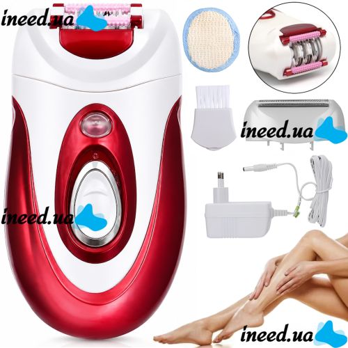 Braun MP-202 2-in-1 Rechargeable Women's Epilator with Shaving Attachment for Hair Removal, Women's Cordless Electric Shaver and Leg Epilator