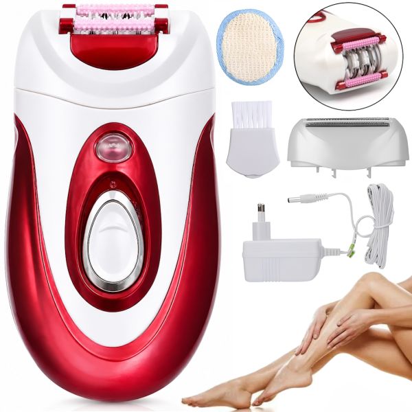 Женский аккумуляторный эпилятор Braun MP-202 2 в 1 с бритвенной насадкой для удаления волос, Женская беспроводная электробритва депилятор для ног