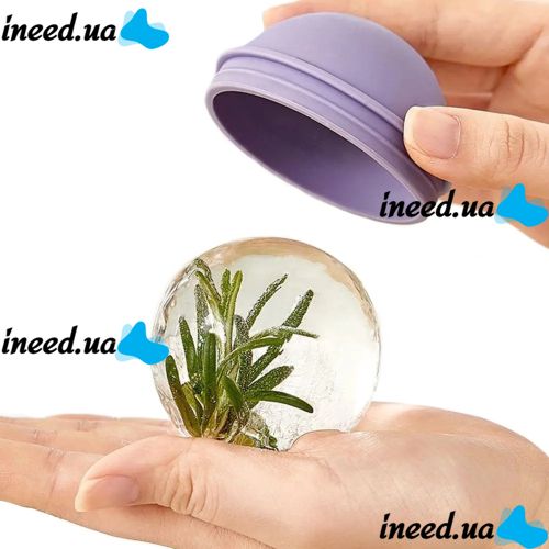 Сферична форма для льоду у вигляді кулі Ice Ball Maker силіконова сфера з лійкою для заморозки і зберігання круглого льоду для коктейлів і віскі