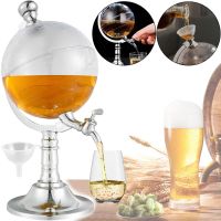 Диспенсер дозатор для алкогольних напоїв Глобус Globe Drink Dispenser 3.5 л скляний резервуар декантер з краном для пива 3500 мл 37х20х23 см