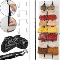 Настінний органайзер для зберігання сумок Bag Rack підвісні ремені з гачками на двері, Вішалка тримач для аксесуарів і біжутерії на 16 гачків