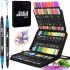 A set of watercolor markers-liners for drawing Dual Brush 80 pcs a set of double-sided sketch markers of water-based brushes in a pencil case of 80 colors