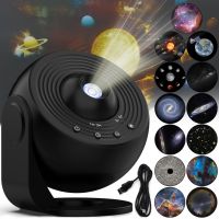 Проектор звездного неба Galaxy Projector 360° Akenori PG-2000 светодиодный ночник с таймером, домашний планетарий 13 космических картриджей Черный