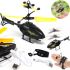 Radio-controlled Flying Helicopter Dynamic Helicopter LH-1804 2 in 1 Rechargeable Children's Toy with Wristband Control and USB Backlight LH1804