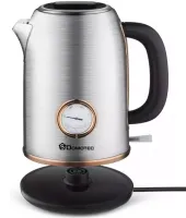 Electric kettle Domotec MS-7849 for 1.7L tabletop disk electric kettle Domotec 2200W with thermometer and automatic unplugging