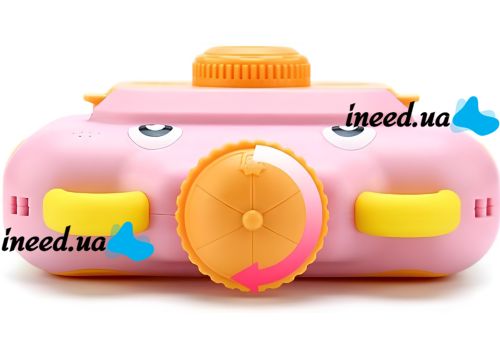 Дитячий фотоапарат з миттєвим друком фото Kids Print Camera Pink цифрова камера Полароїд на акумуляторі для дітей від 6 років 12МП 1080HD рожева