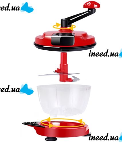 Keouke Chopper Food LG-006 2-in-1 Handheld Vegetable Chopper LG-006 2-in-1 Kitchen Mini Blender with three blades and 1.5L bowl Chopper for chopping meat