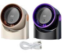 Circulating Fan M206 Tabletop Cordless Turbo Fan M206 Hanging Air Cooler, Fan with Display and LED Light USB VEN-1100