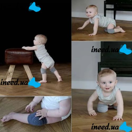 Антискользящие детские наколенники для ползанья Children Thicken Knee Protector защитные наколенники с силиконом от синяков и ушибов из хлопка