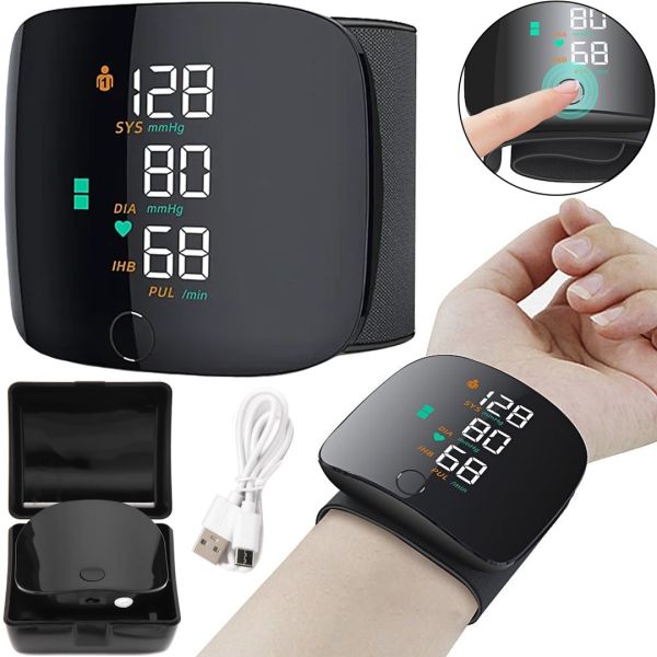 Automatic Wrist Tonometer BK-606B electronic pressure measuring device with touch screen and voice on a battery in a BK606B case