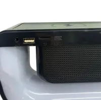 Настільна смарт лампа нічник RGB XM-G3 акумуляторний з бездротовою зарядкою 15W і Bluetooth колонкою, Блютуз колонка G3 з підсвічуванням Чорна