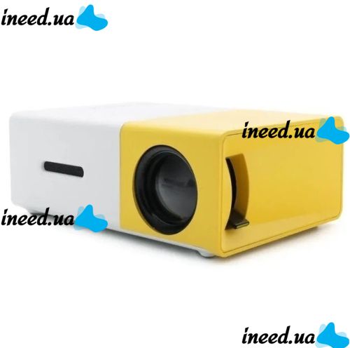 Портативний проектор міні кінотеатр мультимедійний Full HD Led Projector YG-300 мультимедійний домашній кінотеатр з динаміком, заряд від Power bank