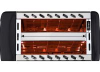 Kitchen mirror toaster Crownberg CB-1106 750W for 2 slices of bread with temperature control and stop button, Electric toaster VN-002B with removable tray Silver