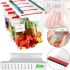 Hanging Organizer Package Holder Zip Store Organizer on the Refrigerator Shelf, Pull-out Shelf for storing Vacuum Bags on the Door White