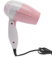 Складаний дорожній фен PRO BaByliss Coco 1000w для укладання і сушіння волосся зі збірною ручкою, насадкою концентратором і терморегулятором Рожевий