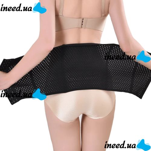 Стягуючий корсет Красива Талія для схуднення Abdomen Waistband коригувальний, моделюючий жіночий пояс для корекції талії під одяг Чорний
