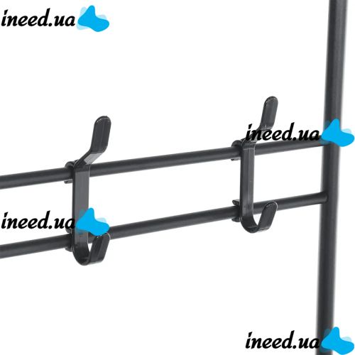 Напольная вешалка для одежды в прихожую New simple floor clothes rack 60х29, 5х151 см Универсальная металлическая передвижная стойка Черная