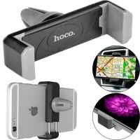 Universal Hoco CPH01 Phone Holder 5.5-8.5cm in Car Ventilation Deflector, Hoco Clip-on Car Holder in Smartphone Air Duct Grey