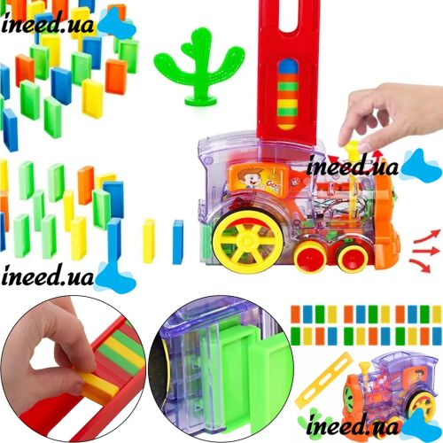 Educational Toy Train Laying Dominoes Happy Truck sciences 955-1A 60 parts Children's Constructor Train Train Domino 660B from batteries from children