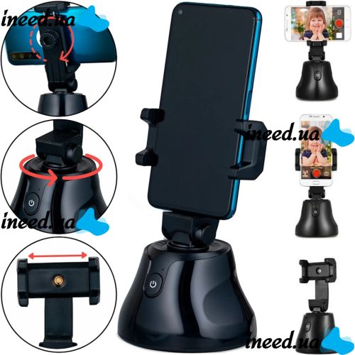 Smart Desktop Tripod with Motion Sensor Holder Robot Cameraman 360° Rotating Smart Tripod, Holder for Phone, Smartphone IOS Android