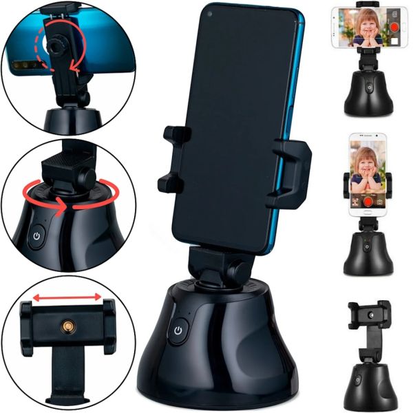 Умный настольный штатив с датчиком движения Holder Robot Cameraman 360° вращающийся смарт штатив, держатель для телефона, смартфона IOS Android