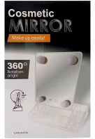 Desktop Makeup Organizer Cosmetic Mirror 360 CY020-036 Touch Screen for Cosmetics with LED Backlight on Stand MAG-714 HH073-1 White