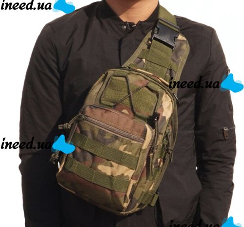 Tactical Shoulder Bag for 6L A74 Camouflage Dark Single-strap Waterproof Men's Military Chest Bag Army Chest