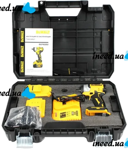 Бездротовий ударний гайковерт DeWalt DCF922D2T 36v 5Ah 2 акумулятора, акумуляторний безщітковий гайковерт Деволт 447 Нм з головками в кейсі