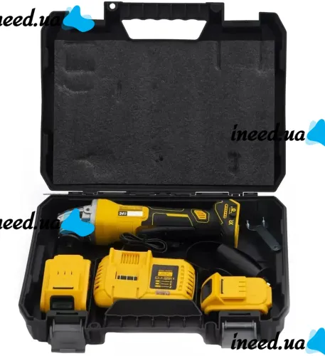 Cordless angle grinder 125 mm DeWalt DCG405N for 2 batteries 24V 5Ah, Cordless angle grinder turbine DeWalt in a case