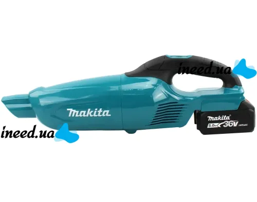 Акумуляторний пилосос Makita HVC5050 36V 5Ah з насадками, Бездротовий пилосос Макіта з 2 акумуляторами 2 режими швидкості для авто і дому Синій