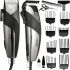 VGR V-121 corded mains powered hair and beard trimmer, professional trimmer with a set of ceramic detachable trimmer attachments V121