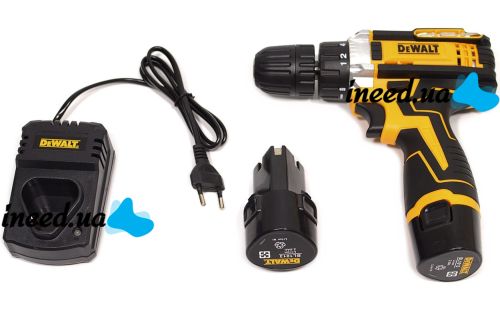 Дрель шуруповерт аккумуляторный DeWALT DCF680Z2FA (12V, 2AH) полный комплект с набором инструментов Деволт с насадками и битами (28 ед.) в кейсе