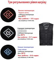 Electric heated thermal vest Hoson Heated Vest is a universal vest with 3 temperature adjustment modes for warming hands and back from USB