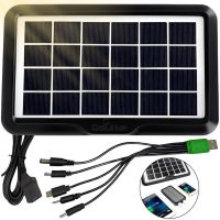 Сонячна панель Cclamp Solar Panel CL-639 4W 6V IP65 портативна батарея з мультикабелем USB для зарядки мобільних пристроїв від сонця 639CL