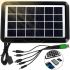 Сонячна панель Cclamp Solar Panel CL-639 4W 6V IP65 портативна батарея з мультикабелем USB для зарядки мобільних пристроїв від сонця 639CL