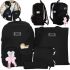 School Bag Set Fashion SG5017 4 in 1 for girls, teenage school kit, backpack for 16 Liters shopper Bag Pencil Case, Satchel with badge Black