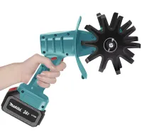 Makita G6685 cordless handheld mini cultivator for loosening and weeding the vegetable garden, cordless electric cultivator with 2 batteries for the garden
