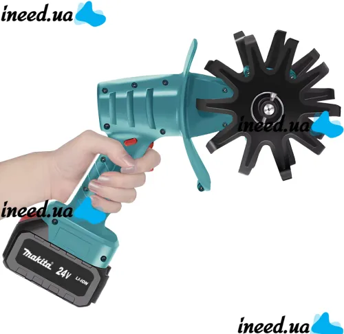 Makita G6685 cordless handheld mini cultivator for loosening and weeding the vegetable garden, cordless electric cultivator with 2 batteries for the garden