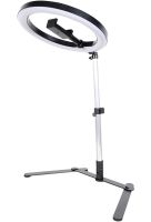 Кільцева лампа зі штативом LED Ring Light QX-206 26 см світлодіодне селфи кільце з підставкою і тримачем для настільної зйомки 3 режими світіння