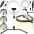 Кольцевая лампа со штативом LED Ring Light QX-206 26 см светодиодное селфи кольцо с подставкой и держателем для настольной сьемки 3 режима свечения