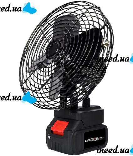 Настільний акумуляторний вентилятор Electric Fan VAP-8-1 48V 8″ бездротовий підлоговий охолоджувач повітря з автоповоротом і 2 швидкостями AND 0515